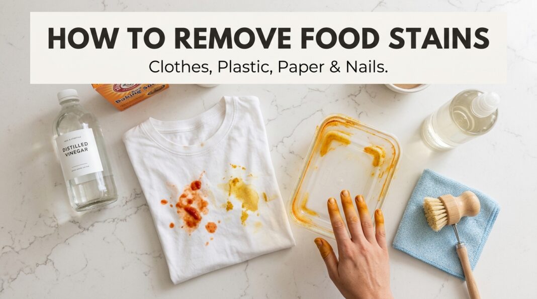 How to Remove Food Stains (Without Ruining What You’re Cleaning)